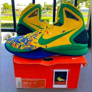 NIKE HYPERDUNK 2010 MS “ FIBA BRAZIL “. SIZE 12.5 RARE.